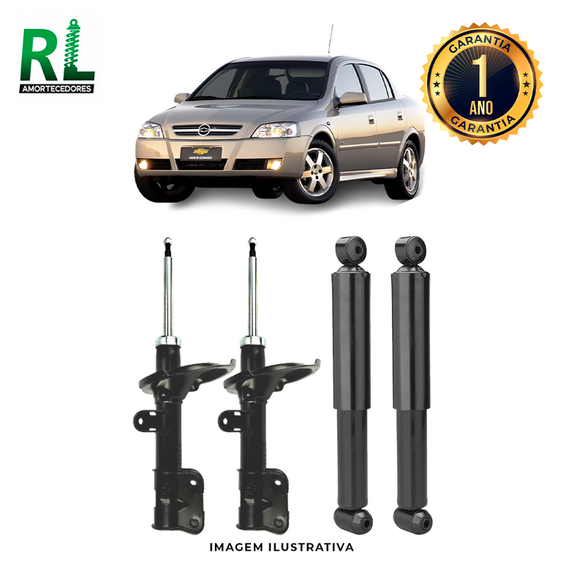 Kit Amortecedores Dianteiros e Traseiros Astra 1996 Até 2006 - Remanufaturado