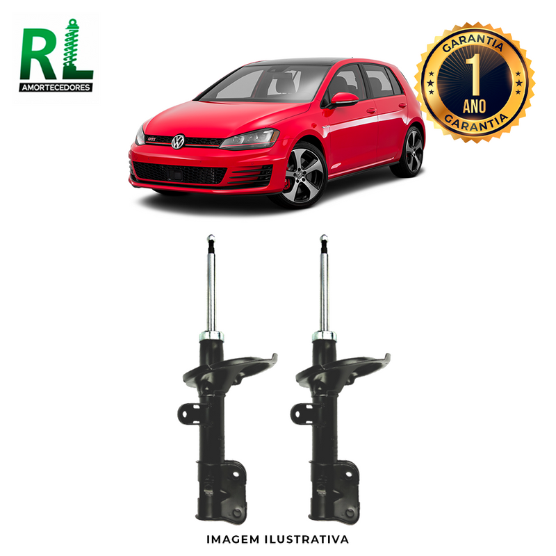 Amortecedor Dianteiro Golf GTI 1990 Até 2021, Remanufaturado O Par