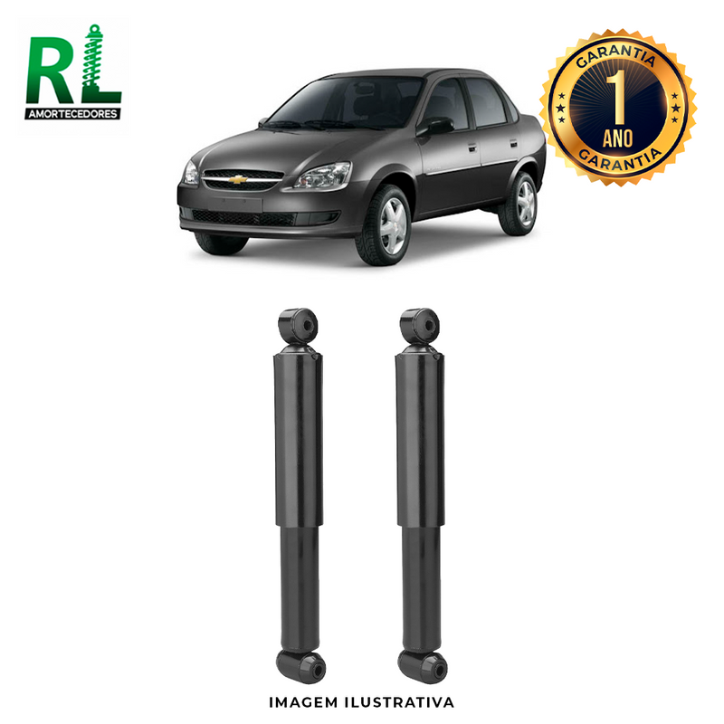 Amortecedor Traseiro Corsa Classic 1995 A 2016, Remanufaturado O Par
