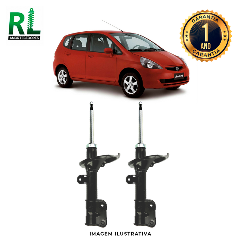 Amortecedor Dianteiro Honda Fit  2003 a 2008, Remanufaturado O Par